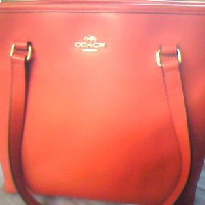 Coach Handbag, burnt orange, medium size